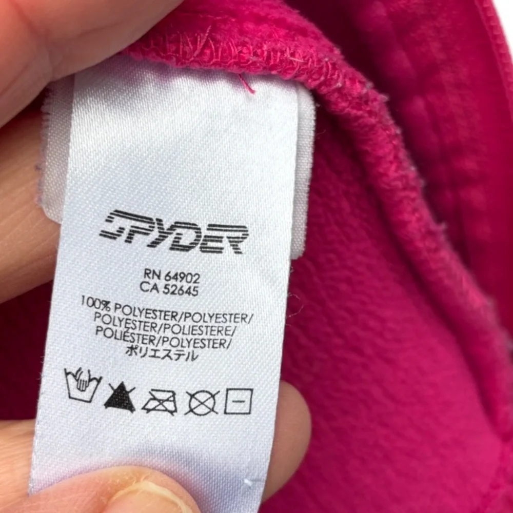 Spyder Girls XL Bright Pink Knit Endure Full Zip Fleece Lined Stryke Ski Jacket